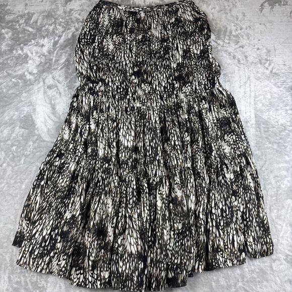 Peruvian Connection Tiered Maxi Skirt Women's 6 Brown Plumage Pockets (1069) - Picture 8 of 12